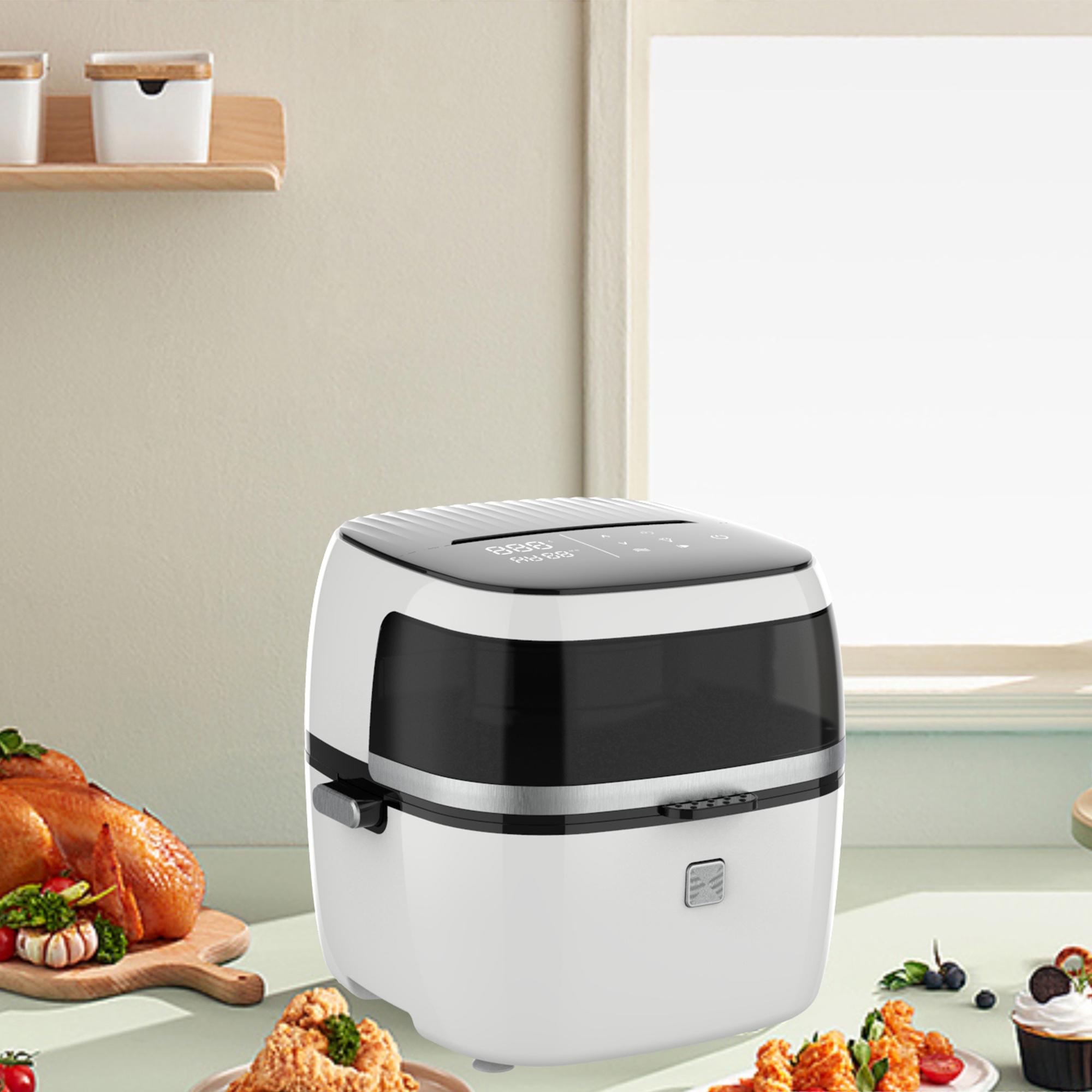 2024 Top Touch Panel Adjustable Temperatura Electric Air Fryer Cooking Machine YYZG-650A